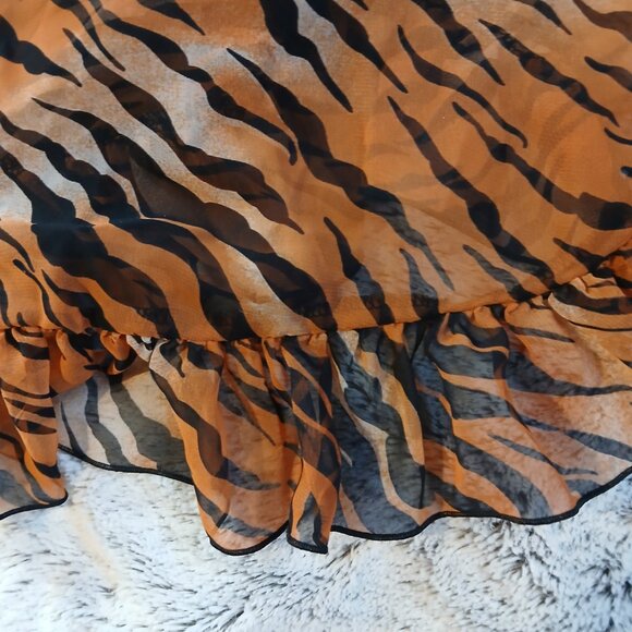 Fantasy Lingerie Vintage Women's Tiger Print Babydoll Top SZ M GUC - Picture 4 of 8